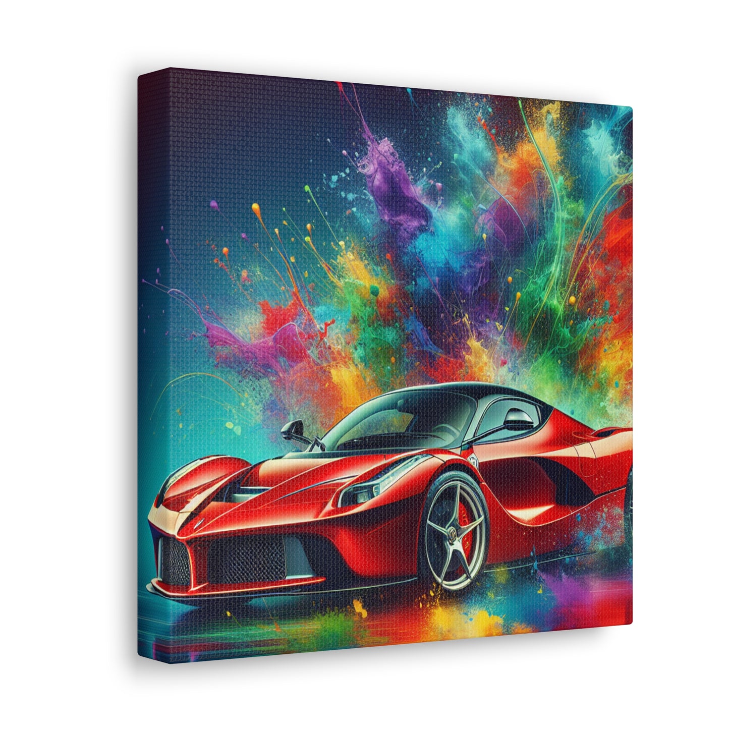 Luxury Ferrari Canva Painting - Home Decor, Wall Art, Unique Gift for Car Lover, High Quality, Hand-painted and Ready to Hang Artwork