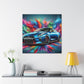 Nissan GT-R Car Wall Art Canva - Sports Car Lovers Decor, Hand Painted Modern Painting, Perfect Gift for Car Aficionados