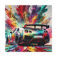 Nissan GT-R Handmade Canva Painting - Perfect for Car Lovers, Unique Wall Decor, Automotive Artwork, Contemporary Home Office Decor