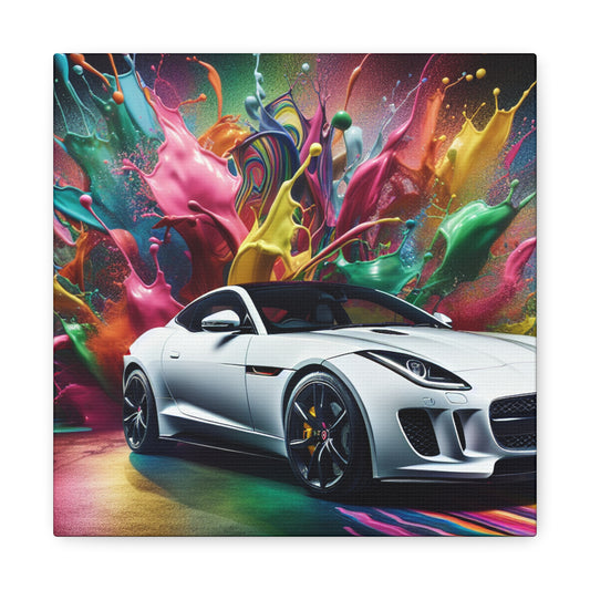 Modern Jaguar F-Type Canva Painting, Perfect Home Decor, Wall Art, Luxury Car Enthusiast Gift, Unique Living Room and Office Decoration