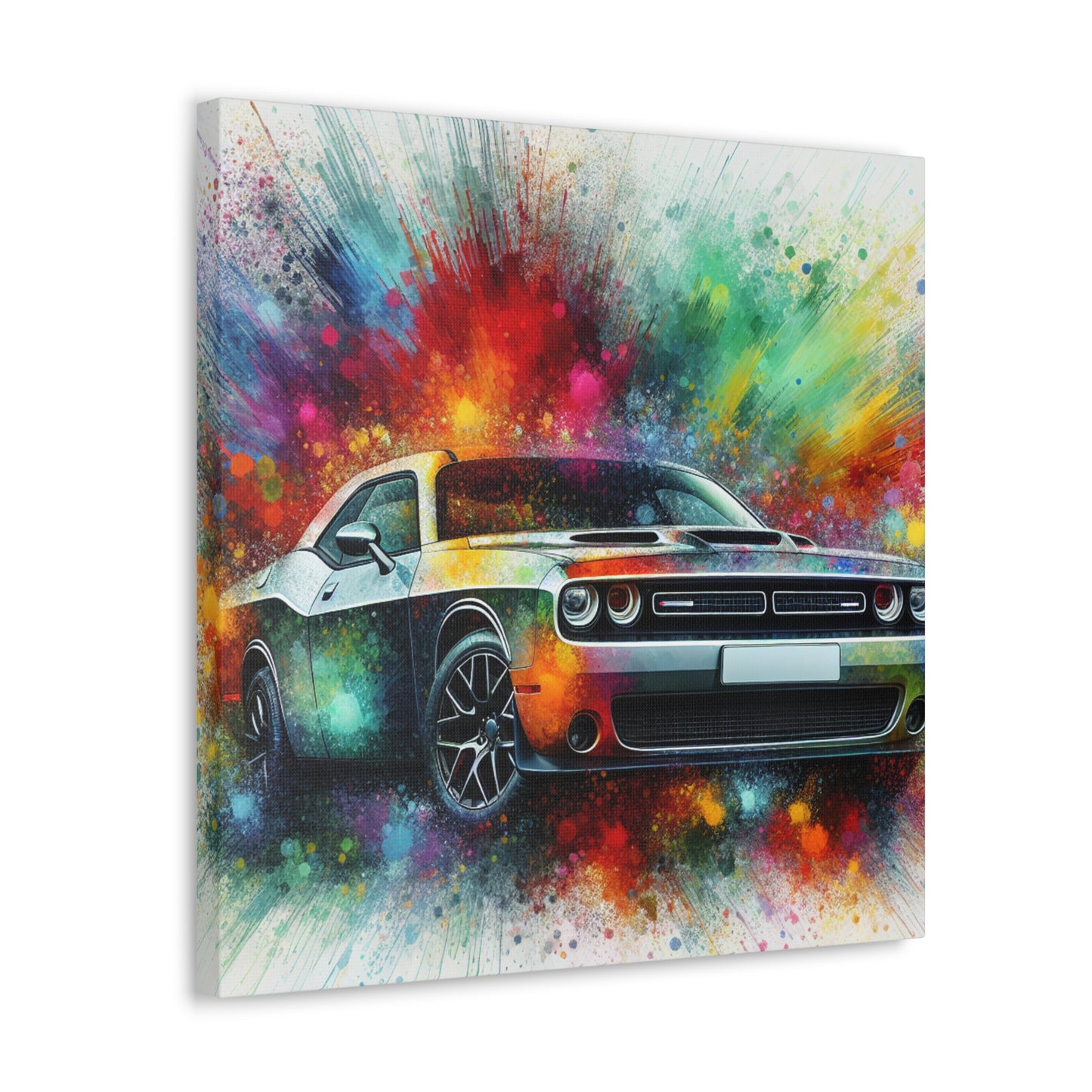 Dodge Challenger Canvas Wall Art, Car Print, Muscle Car Painting, Automotive Decor, Garage Artwork, Gift for Car Enthusiasts, Collectible Art