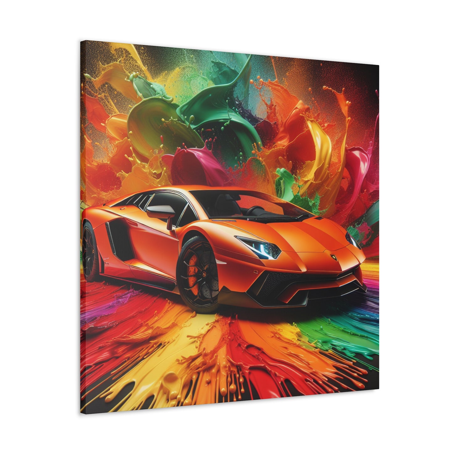 Lamborghini Aventador Canva Painting - Wall Art for Car Lovers and Auto Enthusiasts, Luxury Sports Car Home Decor