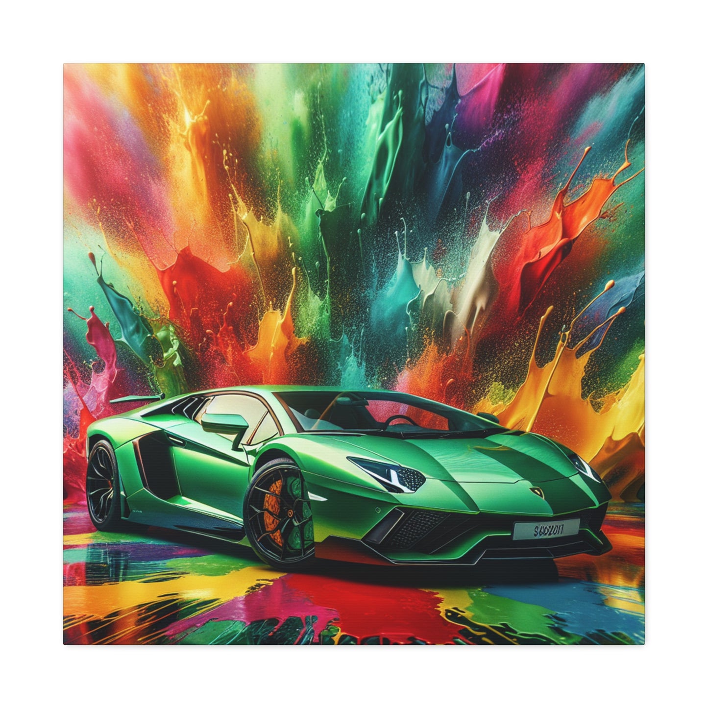 Lamborghini Aventador Canva Painting, Luxury Car Wall Art, Home Decor, Stunning Sports Car Picture, High-Quality MVP Canvas Print