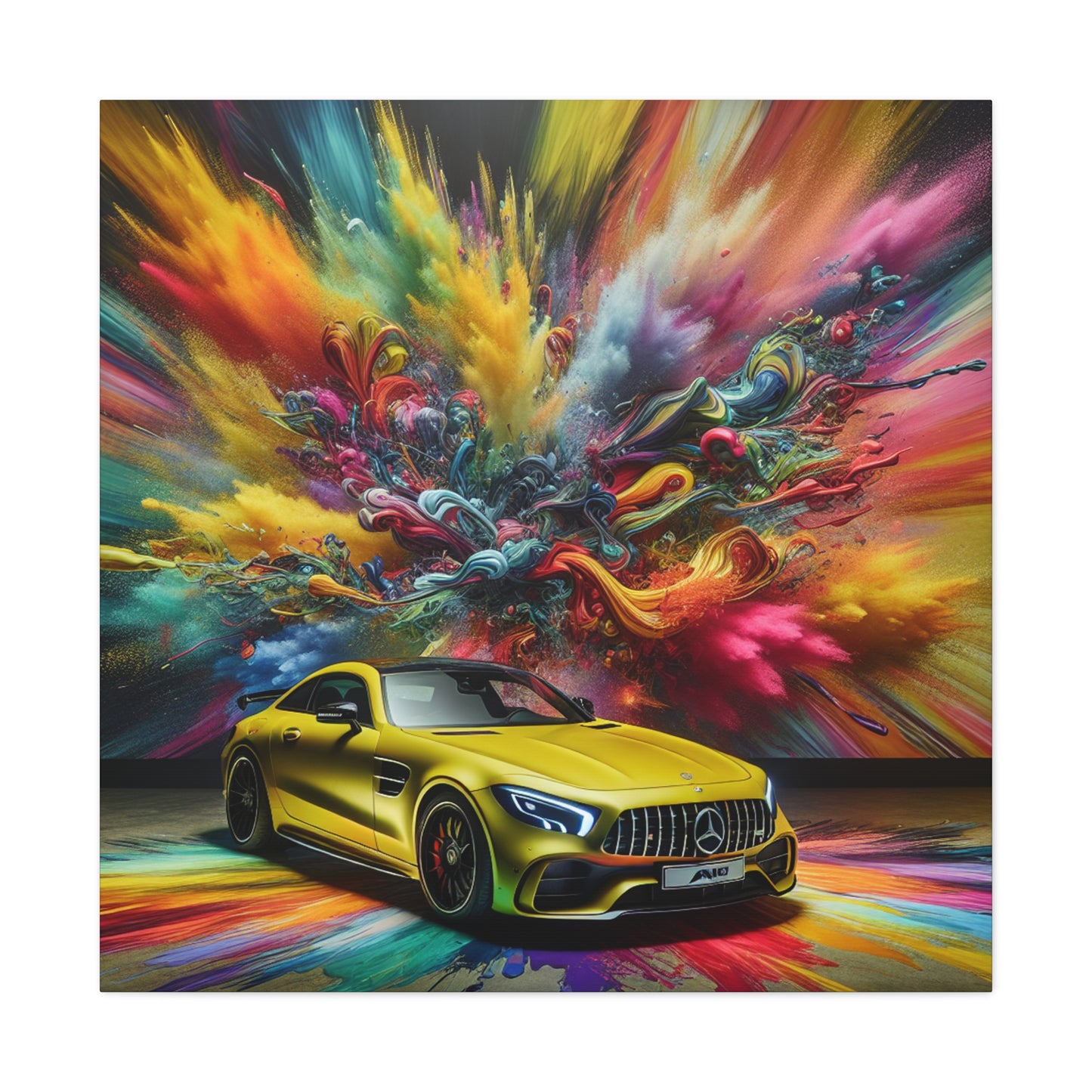 Mercedes AMG Wall Art Canva Painting, Luxury Car Artwork, Home Decor, Perfect Gift for Car Lovers and Enthusiasts, Auto Racing Decor