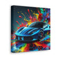 Ferrari Car Canva Painting, Luxury Sports Car Wall Decor, Unique Gift for Car Enthusiasts, High-quality Modern Home and Office Artwork