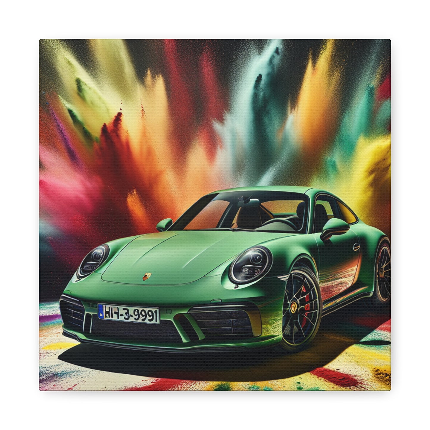 Porsche 911 Wall Art, Luxury Car Painting, Canva Print, Home Decor, Gift for Car Enthusiast and Classic Car Lover