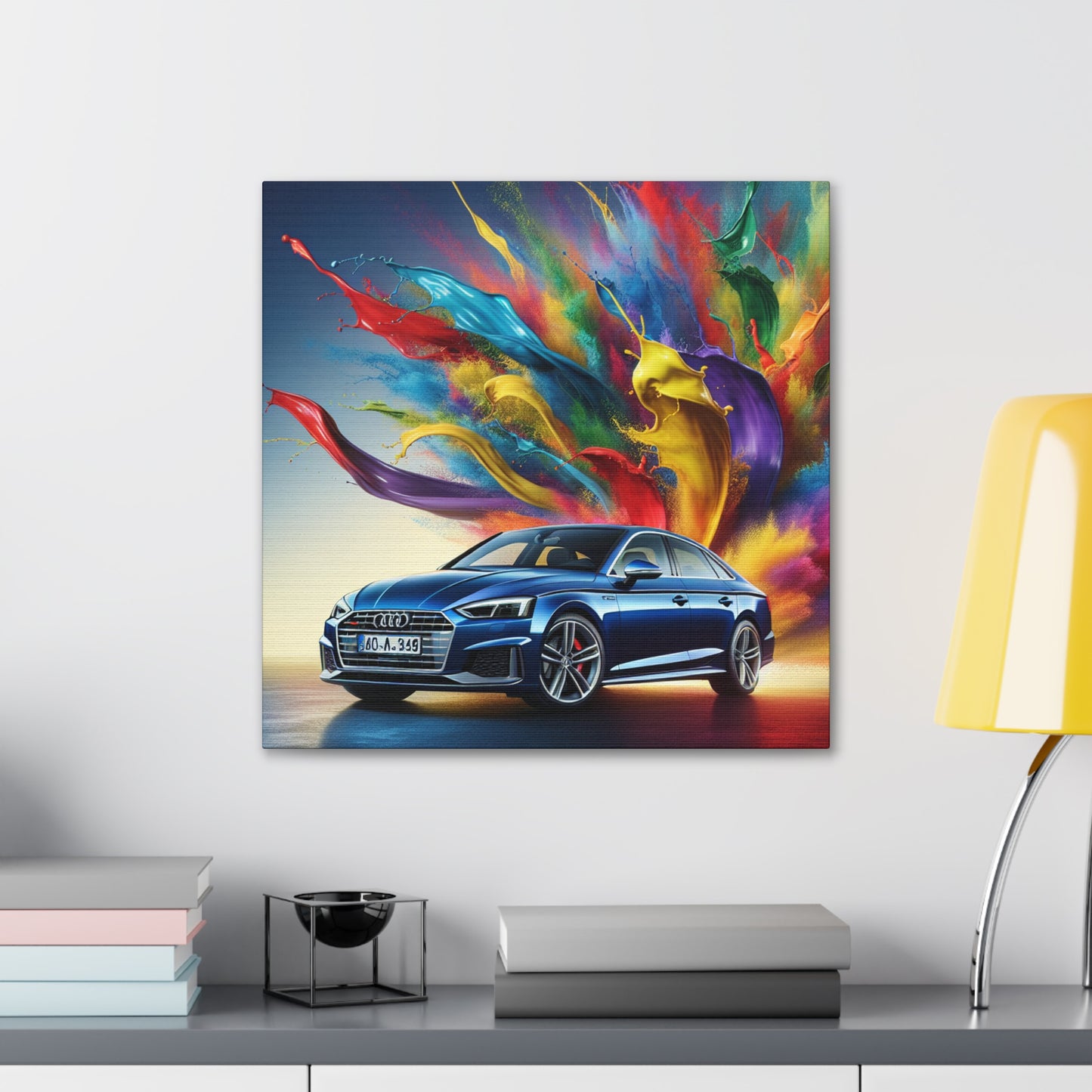 Audi A5 Car Canva Painting, Hand-painted Wall Art, Modern Home Decor, Car Enthusiast Gifts, Perfect for Office and Man Cave Decor