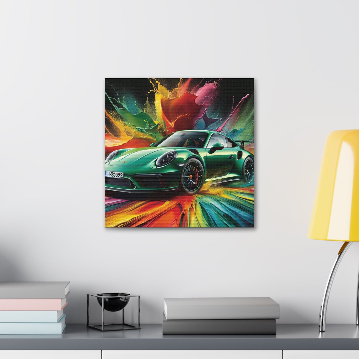 Porsche 911 Wall Art Canva Painting - Luxury Car Artwork, Home Decor, Perfect for Man Cave, Gift for Car Enthusiasts and Collectors