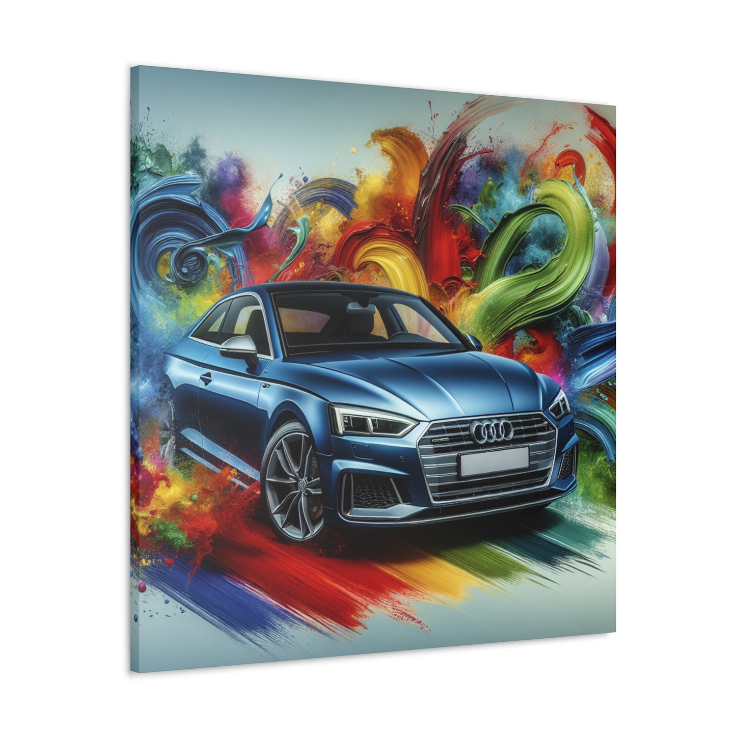 Audi A5 Wall Art, Car Enthusiast Gift, Hand-Painted Canva, Automotive Decor, Car Artwork, Man Cave Decor, Luxury Auto Prints, Sports Car Art