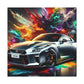 Nissan GT-R Canva Painting, Unframed Wall Art, Sports Car Print, Perfect for Home Decor and Car Enthusiasts, High Quality