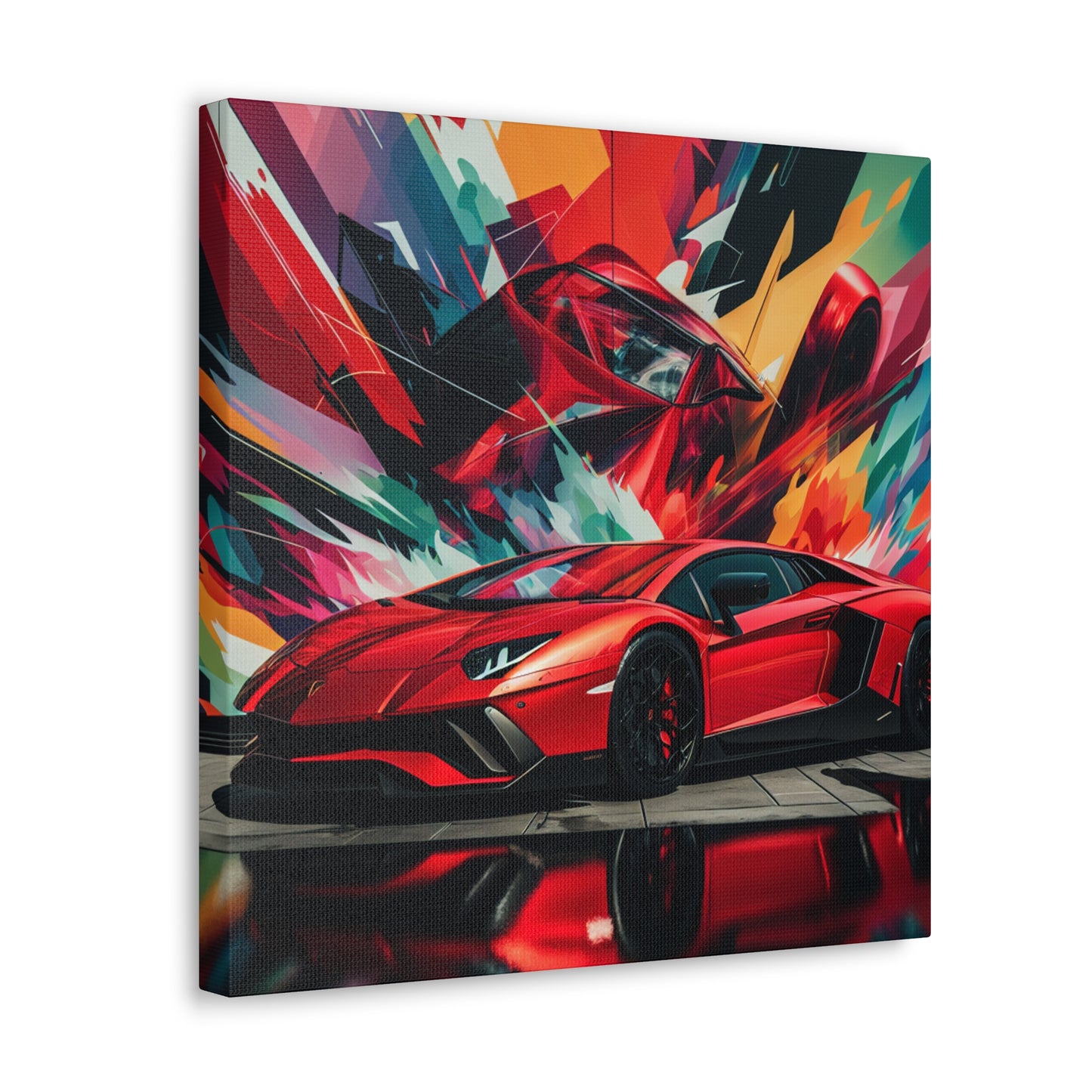 Lamborghini Aventador Canvas Art, Luxury Car Wall Decor, High Quality Print, Handmade Sports Car Painting, Exotic Supercar Gift for Men