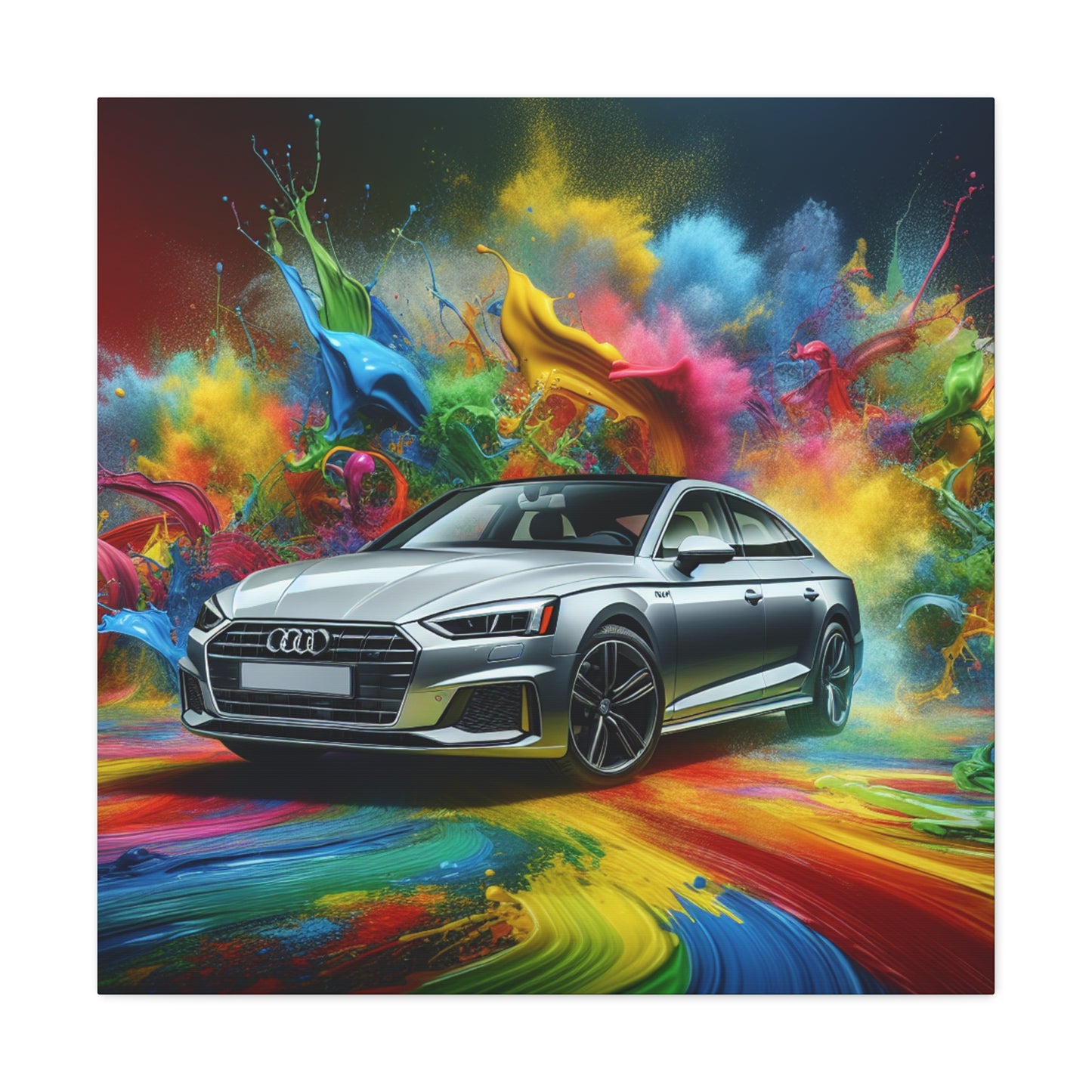 Audi A5 Car Canva Painting, Sports Car Wall Art, Luxury Vehicle Home Decor, Ideal Gift for Car Lovers, Auto Enthusiast Wall Decoration