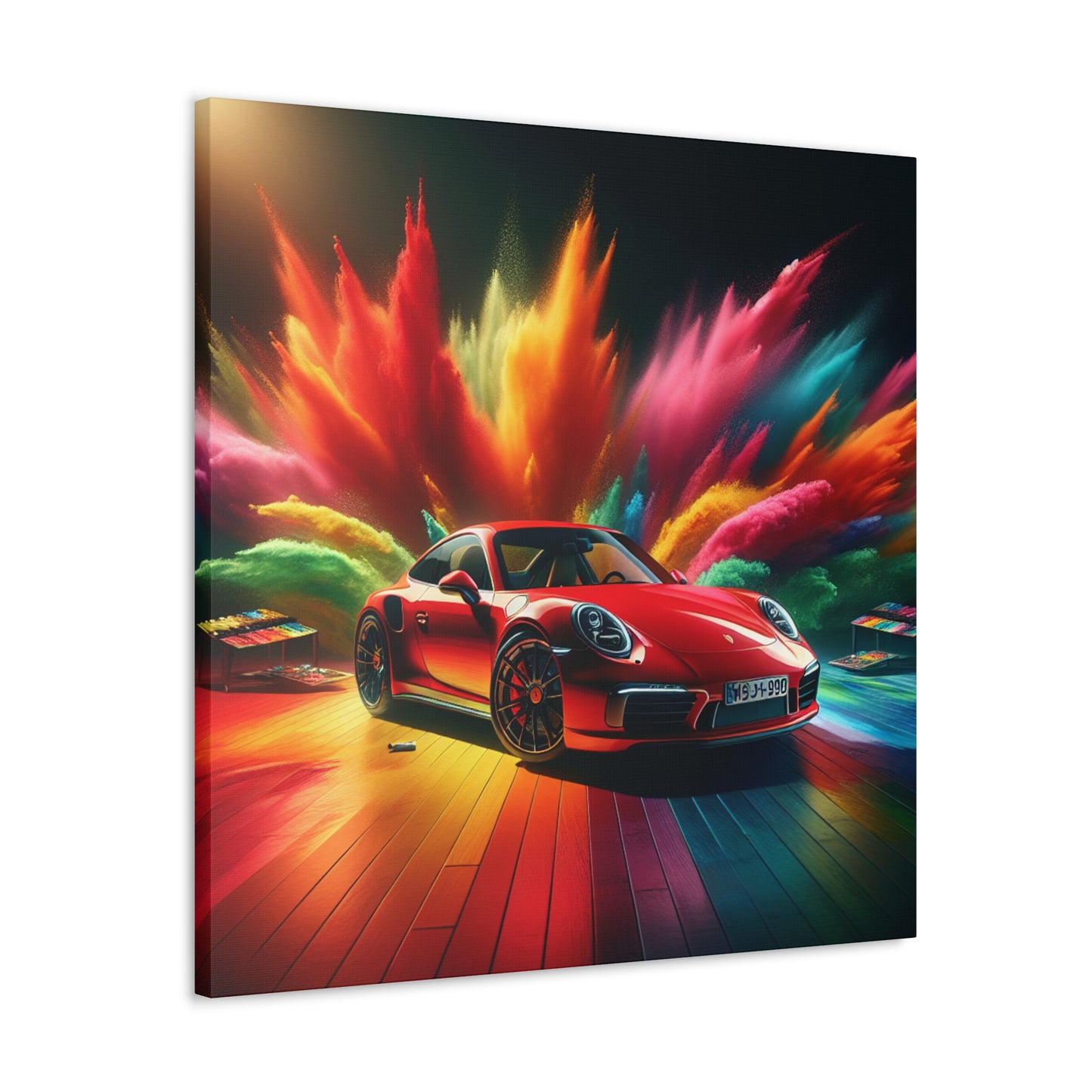 Classic Porsche 911 Artwork, Premium Car Canva Painting, Unique Gift for Car Lovers, Garage Decor