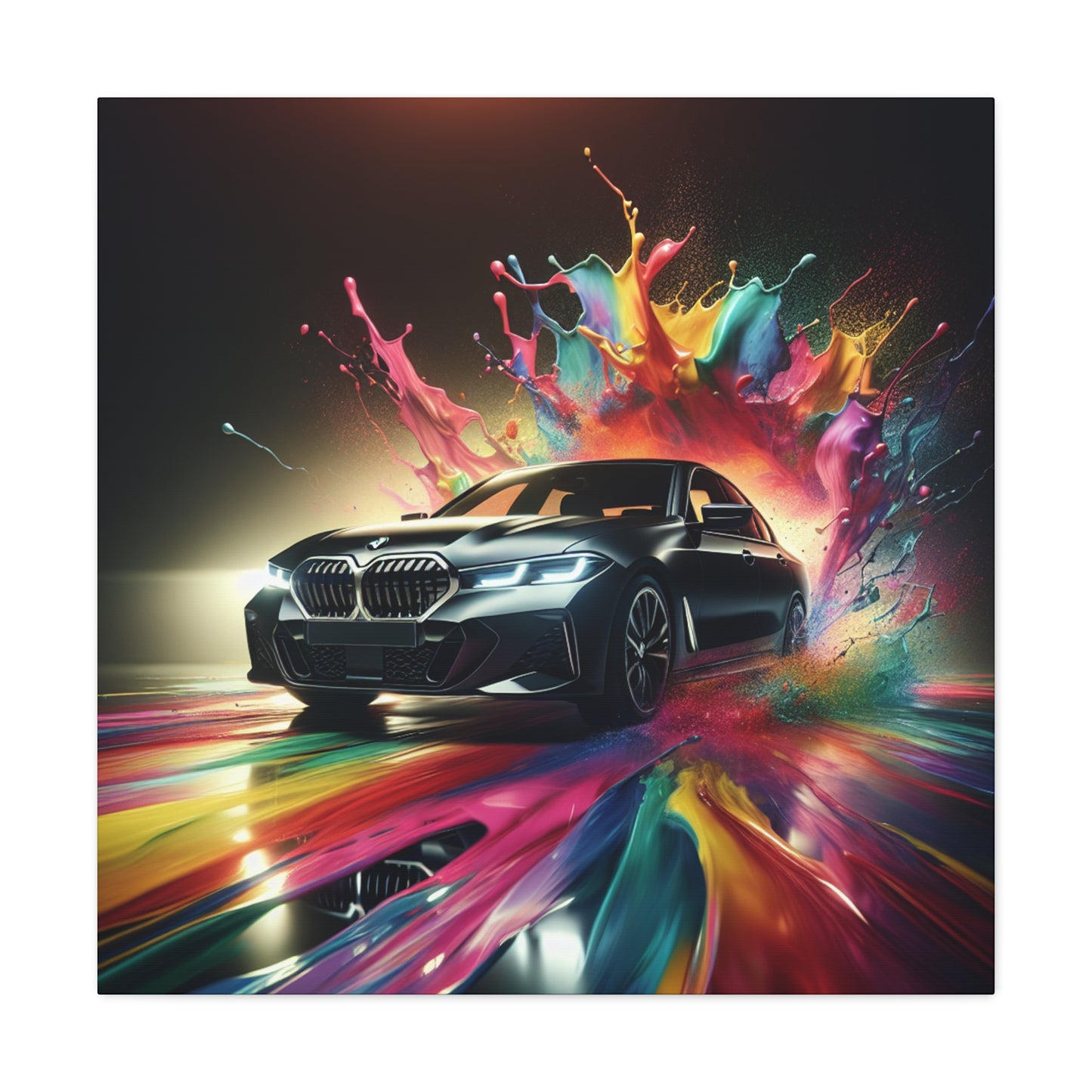 Luxury BMW Car Artwork - Modern Wall Decor Canva Painting - Perfect for Car Enthusiasts, Office, and Home Decoration