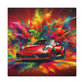 Porsche 911 Car Canva Painting, Hand Painted Wall Art, Luxury Sports Car Home Decor, Unique Gift for Car Enthusiasts and Porsche Lovers