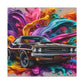 Dodge Challenger Wall Art, Car Canva Painting, Automotive Decor, Muscle Car Artwork, Classic Vehicle Illustration, Perfect for Man Cave, Garage or Office