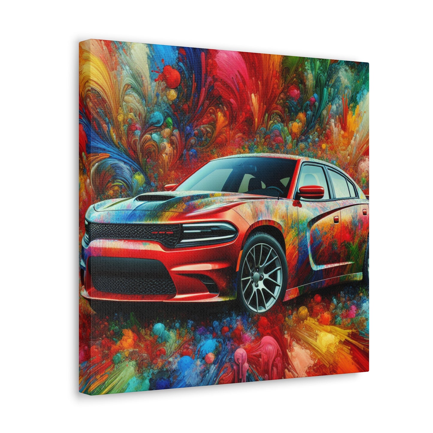 Dodge Charger Wall Art, Car Canva Painting, Automotive Decor, Classic Car Print, Unique Gift for Car Lovers, Garage and Man Cave Addition