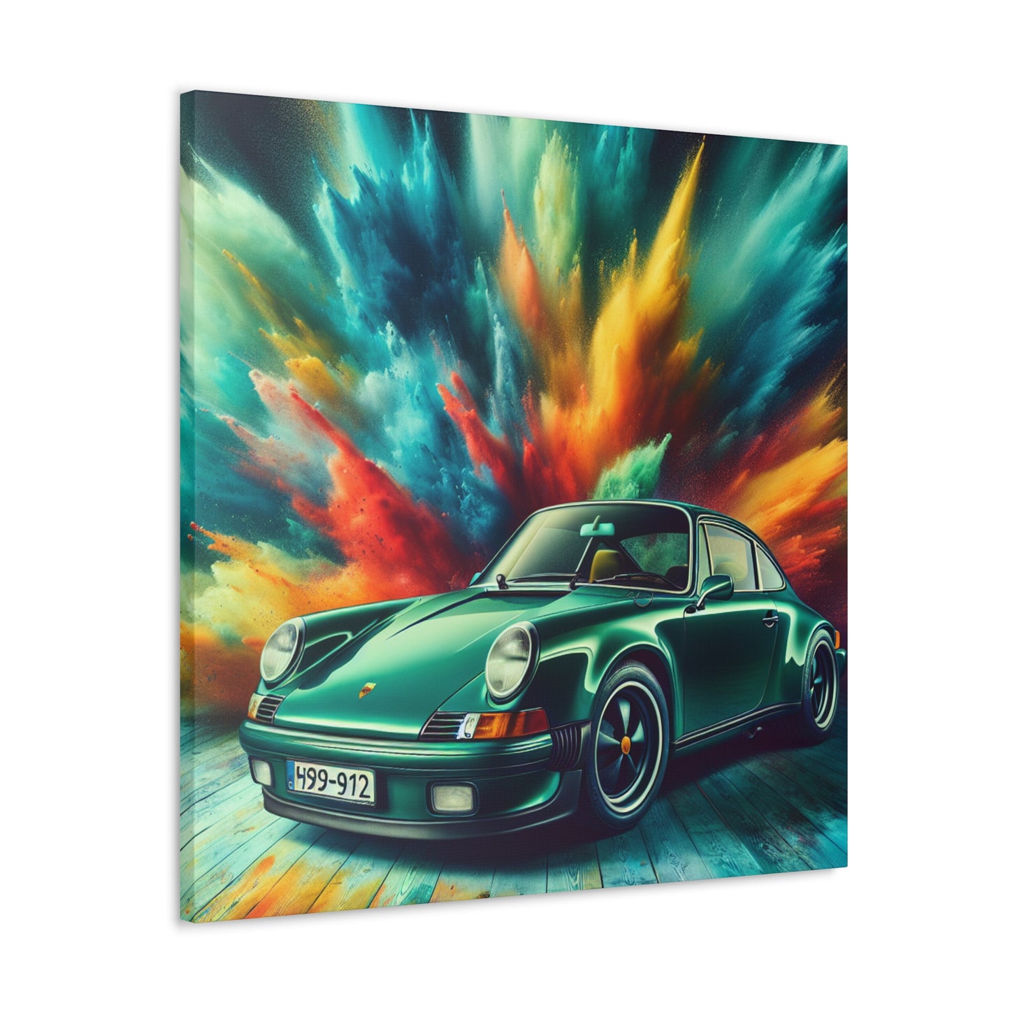 Classic Porsche 911 Art, Luxurious Vintage Car Wall Decor, Premium Quality Canva Painting, Perfect Gift for Car and Art Enthusiasts