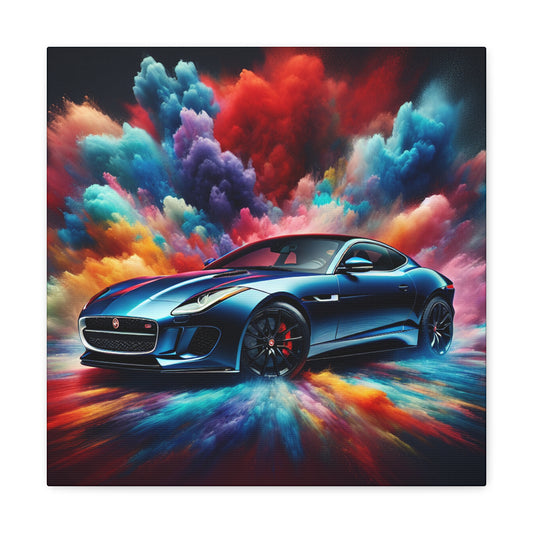 Jaguar F-Type Canva Painting, Artwork for Car Lovers, Automotive Wall Art, Luxury Cars Decor, Ideal Gift for Gearheads and Petrolheads