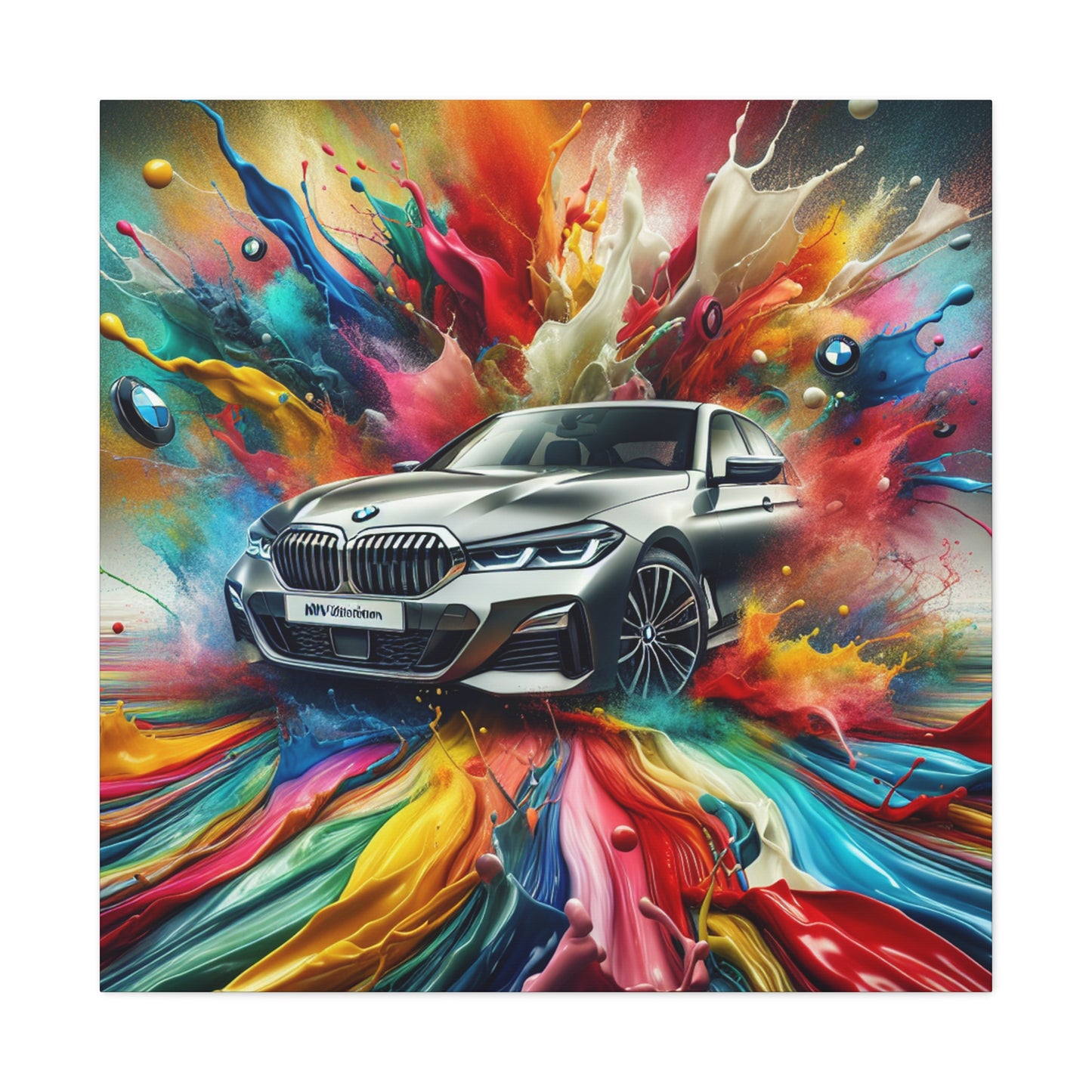 BMW Luxury Car Canvas Painting - Wall Art, Fine Print for BMW Lovers, Home Decor, Car Art, Unique Gift, Office Decoration, Collectible Art Piece