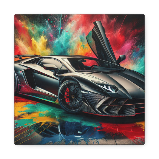 Lamborghini Aventador Canva Art - Luxury Car Wall Decor, Hand-Painted Sports Vehicle, Unique Quality Home Decor Gift, Exclusive Artwork