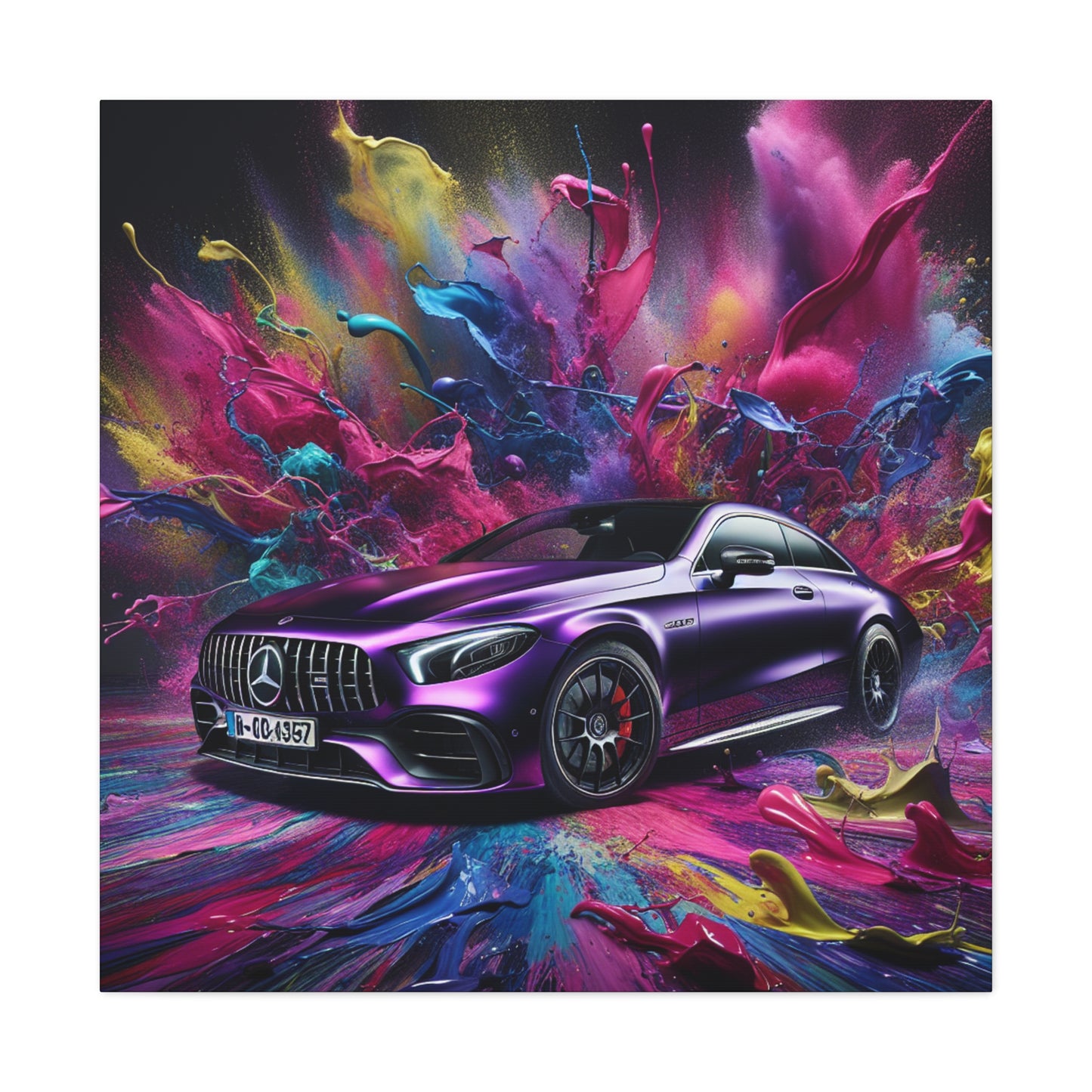 Mercedes AMG Canva Artwork, Luxury Car Painting, Wall Decor, Perfect for Garage and Man Cave, Automotive Lovers Gift