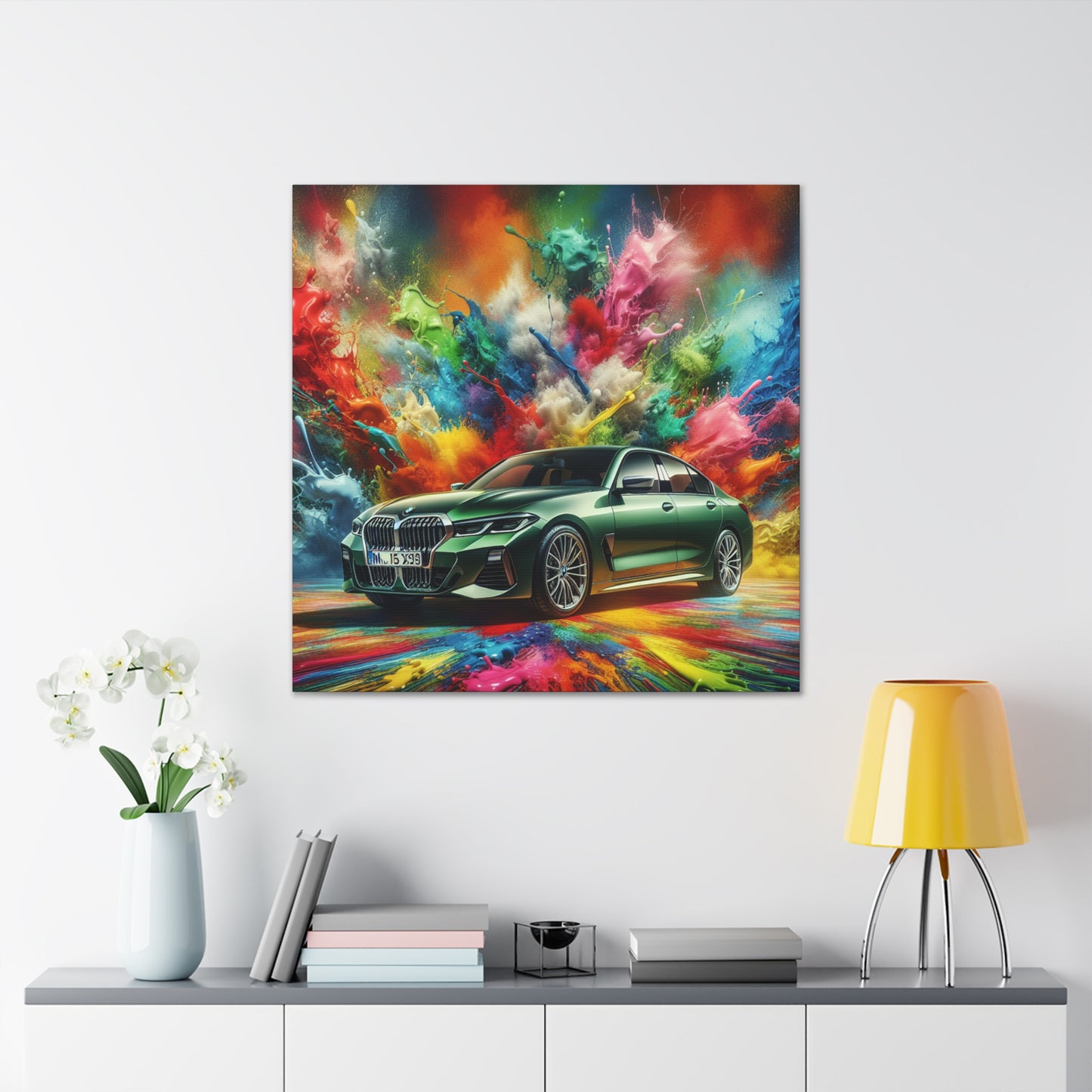 BMW Ultimate Driving Machine Wall Art - High Quality Premium Luxury Car Canva Painting Perfect for Office, Home, Decoration Gift