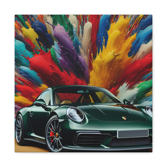 Porsche 911 Canva Painting, Luxury Sports Car Wall Art, Car Lovers Gift, Garage Decor, Man Cave Accessory, Automotive Fine Art Print