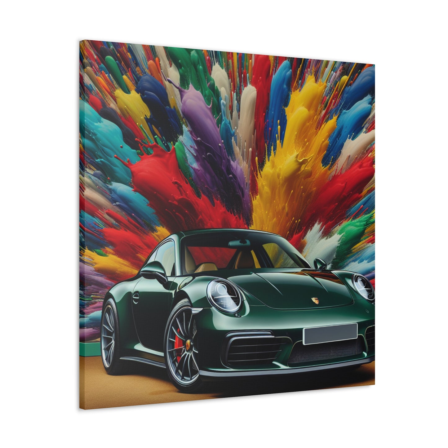 Porsche 911 Canva Painting, Luxury Sports Car Wall Art, Car Lovers Gift, Garage Decor, Man Cave Accessory, Automotive Fine Art Print