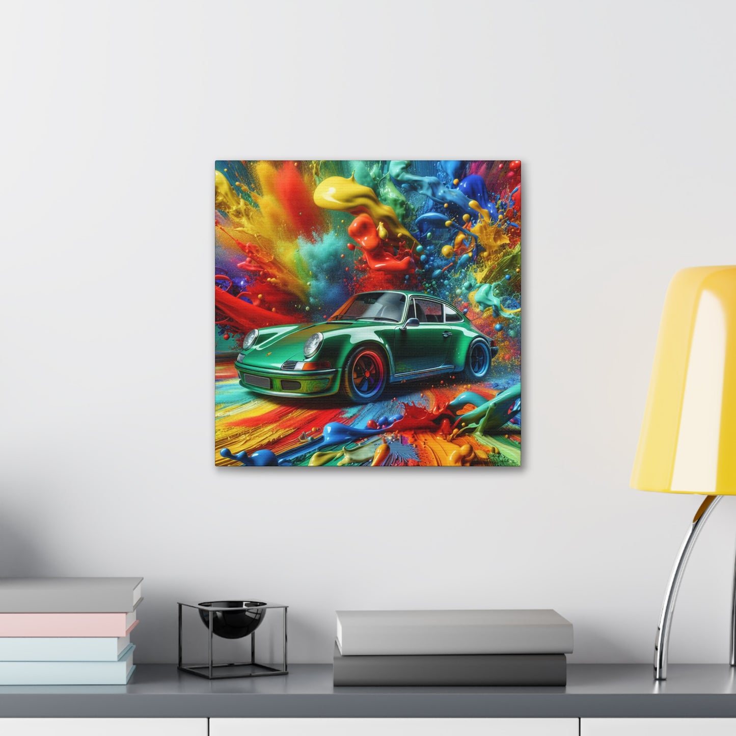 Porsche 911 Canva Painting - Classic Car Art, Luxury Gift for Men, Office and Home Wall Decor, Limited Edition Print, Automobile Enthusiast