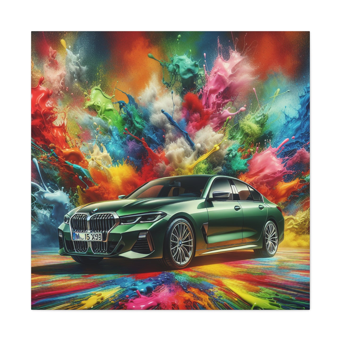 BMW Ultimate Driving Machine Wall Art - High Quality Premium Luxury Car Canva Painting Perfect for Office, Home, Decoration Gift