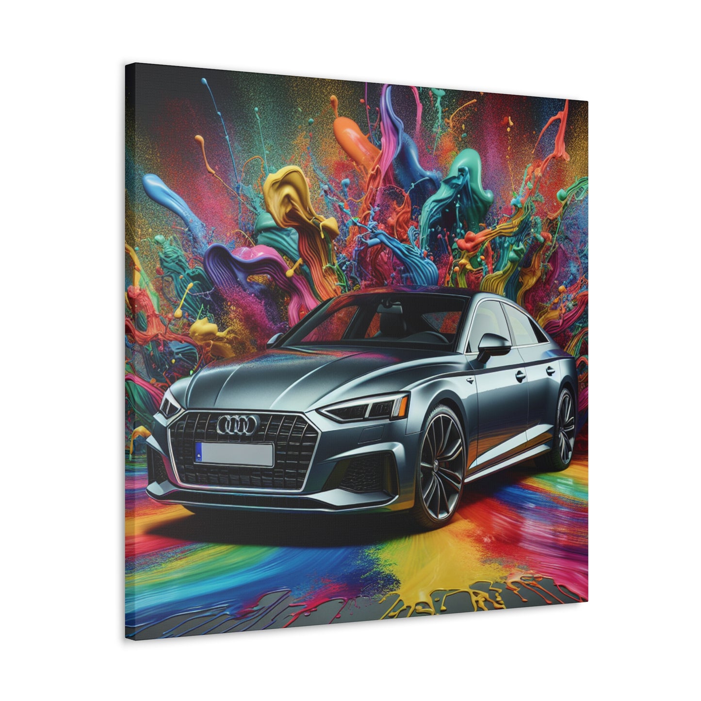 Audi A5 Luxury Car Wall Art, High-Quality Canva Painting, Office Decor, Motorsport Enthusiast Gift, Automotive Print