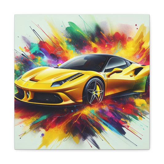 Ferrari Canva Painting | Luxury Car Wall Art | High-Quality Decor | Wall Hanging for Man Cave | Collectors Edition | Perfect Gift for Car Lovers