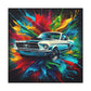 Ford Mustang Wall Art Canva Painting - Classic Car Decor, Muscle Car Artwork, Garage or Man Cave Decoration, Unique Car Lover Gift