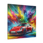 Porsche 911 Fine Art Canva Painting - Vintage Car Wall Decor - Luxury Automobile Artwork for Home and Office Decorations