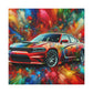 Dodge Charger Wall Art, Car Canva Painting, Automotive Decor, Classic Car Print, Unique Gift for Car Lovers, Garage and Man Cave Addition