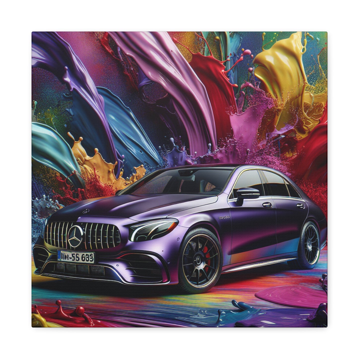 Mercedes AMG Canva Painting - High Quality Wall Art - Luxury Car Décor - Perfect Gift for Car Lovers and Enthusiasts