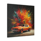 Chevrolet Camaro Canva Painting - Classic Car Wall Art, American Muscle Car Decor, High-Quality Giclee Print, Gift for Car Enthusiast