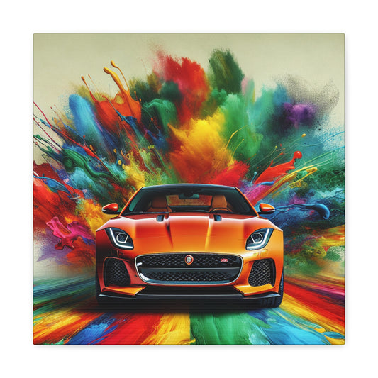 Jaguar F-Type Canva Painting | High Quality Wall Art | Modern Home Decor | Car Fan Gift | Canvas Print | Luxury Vehicle Artwork