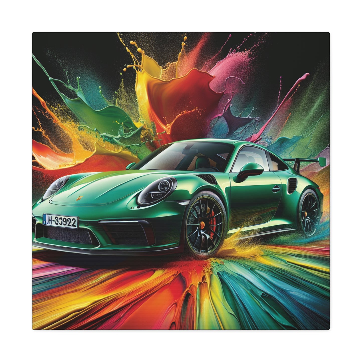 Porsche 911 Wall Art Canva Painting - Luxury Car Artwork, Home Decor, Perfect for Man Cave, Gift for Car Enthusiasts and Collectors