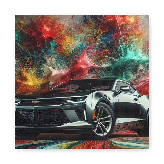 Chevrolet Camaro Wall Art, Vintage Car Canva Painting, Classic Auto Decor, Unique Garage Art, Collectors Camaro Print, Man Cave Essential