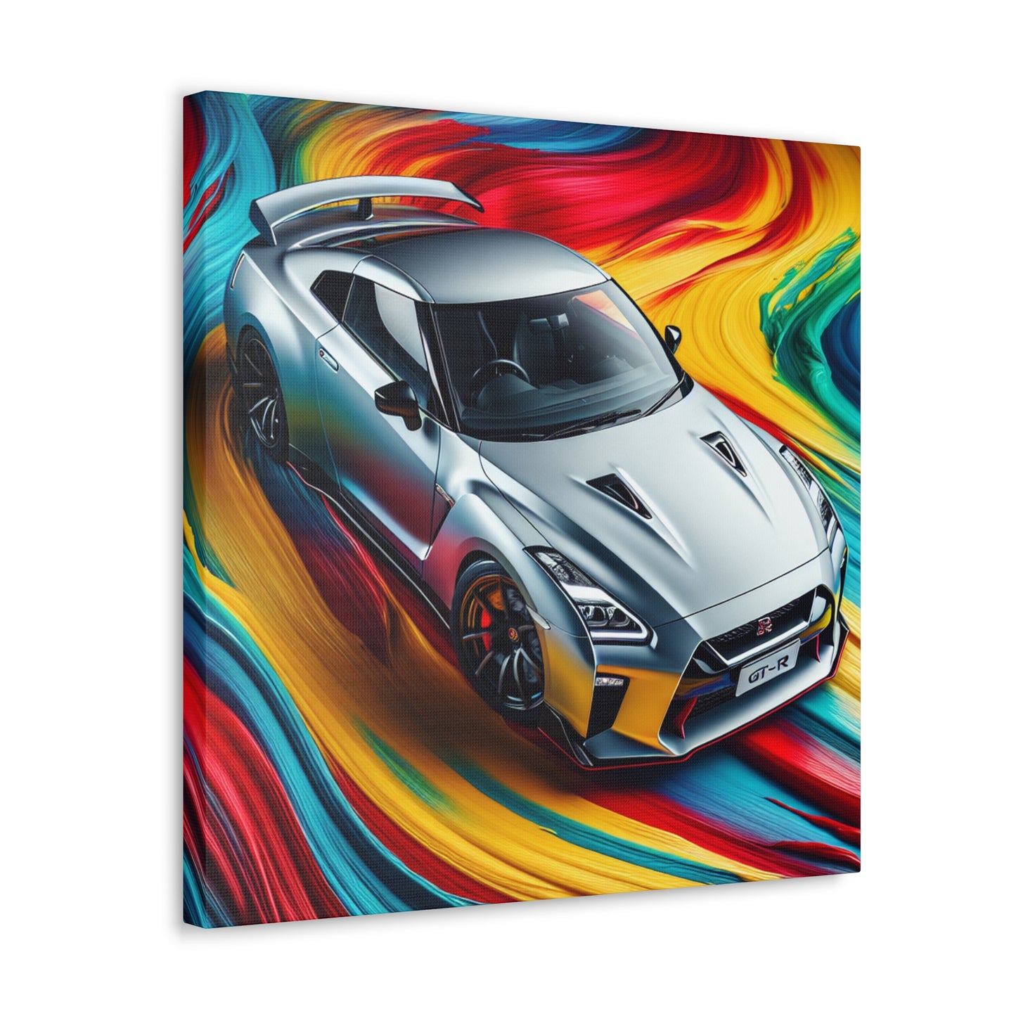 Nissan GT-R Sports Car Canva Painting - Perfect Wall Art Decor, Unique Gift for Car Lovers and Enthusiasts