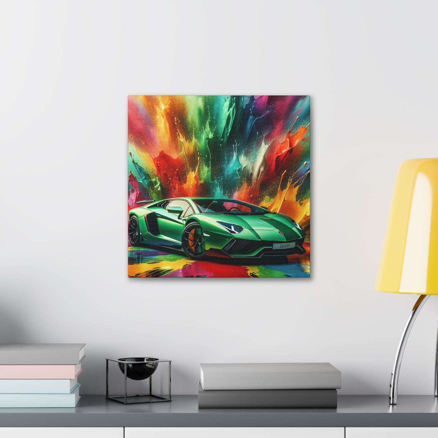 Lamborghini Aventador Canva Painting, Luxury Car Wall Art, Home Decor, Stunning Sports Car Picture, High-Quality MVP Canvas Print