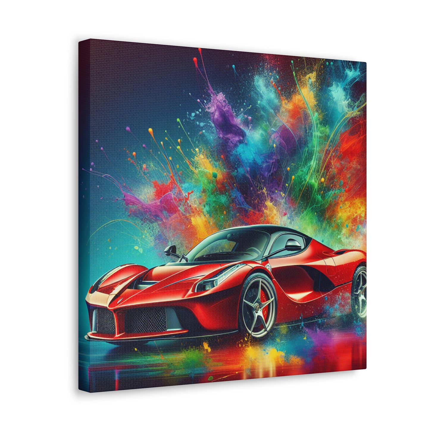 Luxury Ferrari Canva Painting - Home Decor, Wall Art, Unique Gift for Car Lover, High Quality, Hand-painted and Ready to Hang Artwork