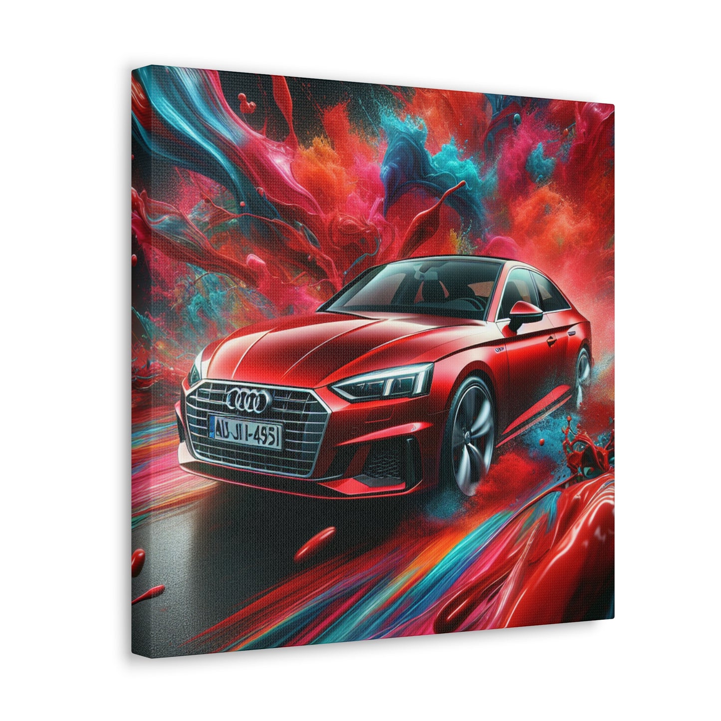 Audi A5 Car Canva Painting, Luxury Automobile Wall Art, Home Decor, Garage or Man Cave Gift Idea, For Car Enthusiast and Audi Lovers