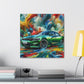 Dodge Charger Canva Art - Muscle Car Wall Decor, Automotive Enthusiast Gift, Unique Canvas Painting, Classic Car Lover Home Decoration