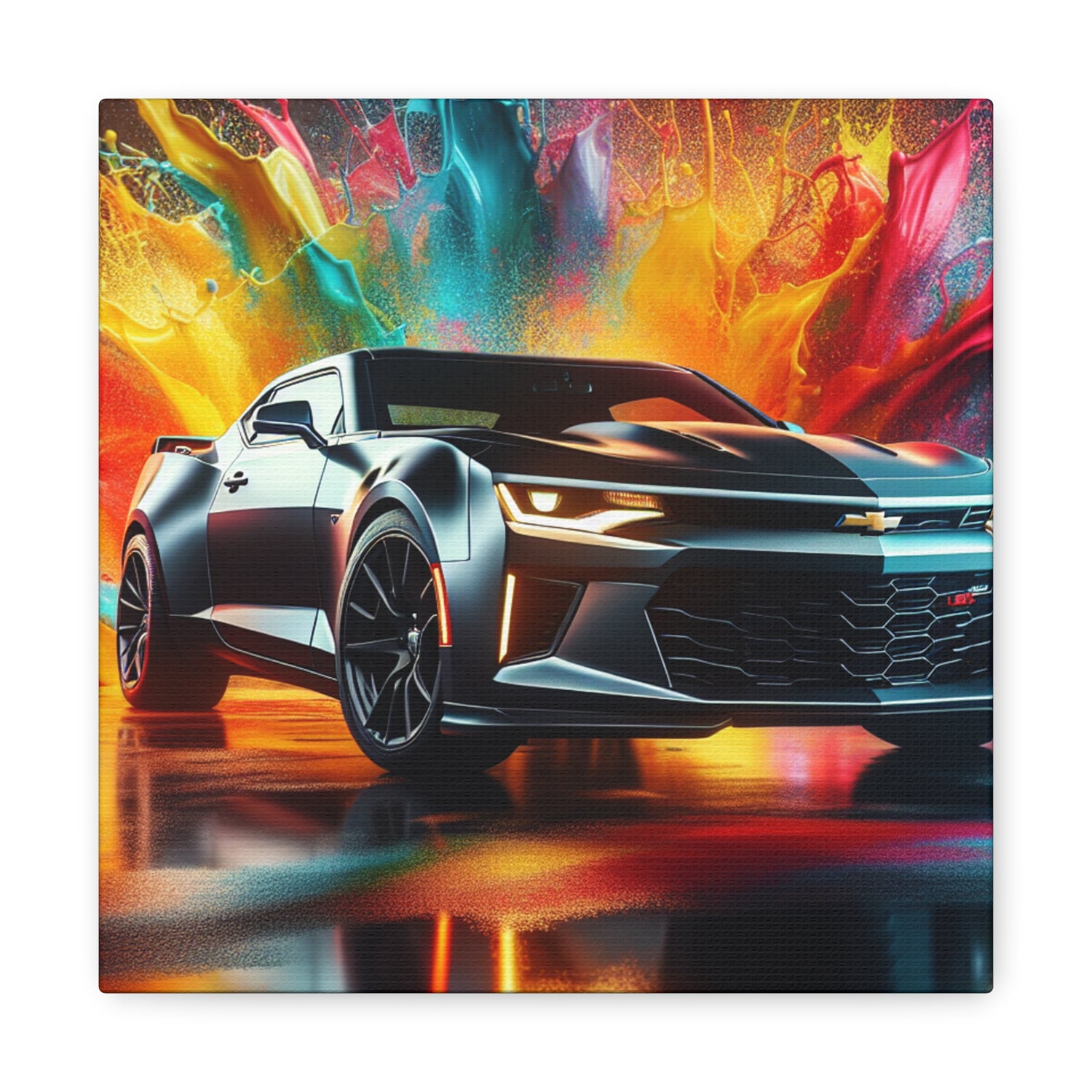 Chevrolet Camaro Wall Art – Premium Quality Canva Print – Handmade Home and Office Decor – Unique Gift for Car Enthusiasts