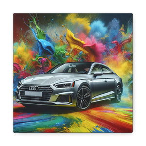 Audi A5 Car Canva Painting, Sports Car Wall Art, Luxury Vehicle Home Decor, Ideal Gift for Car Lovers, Auto Enthusiast Wall Decoration