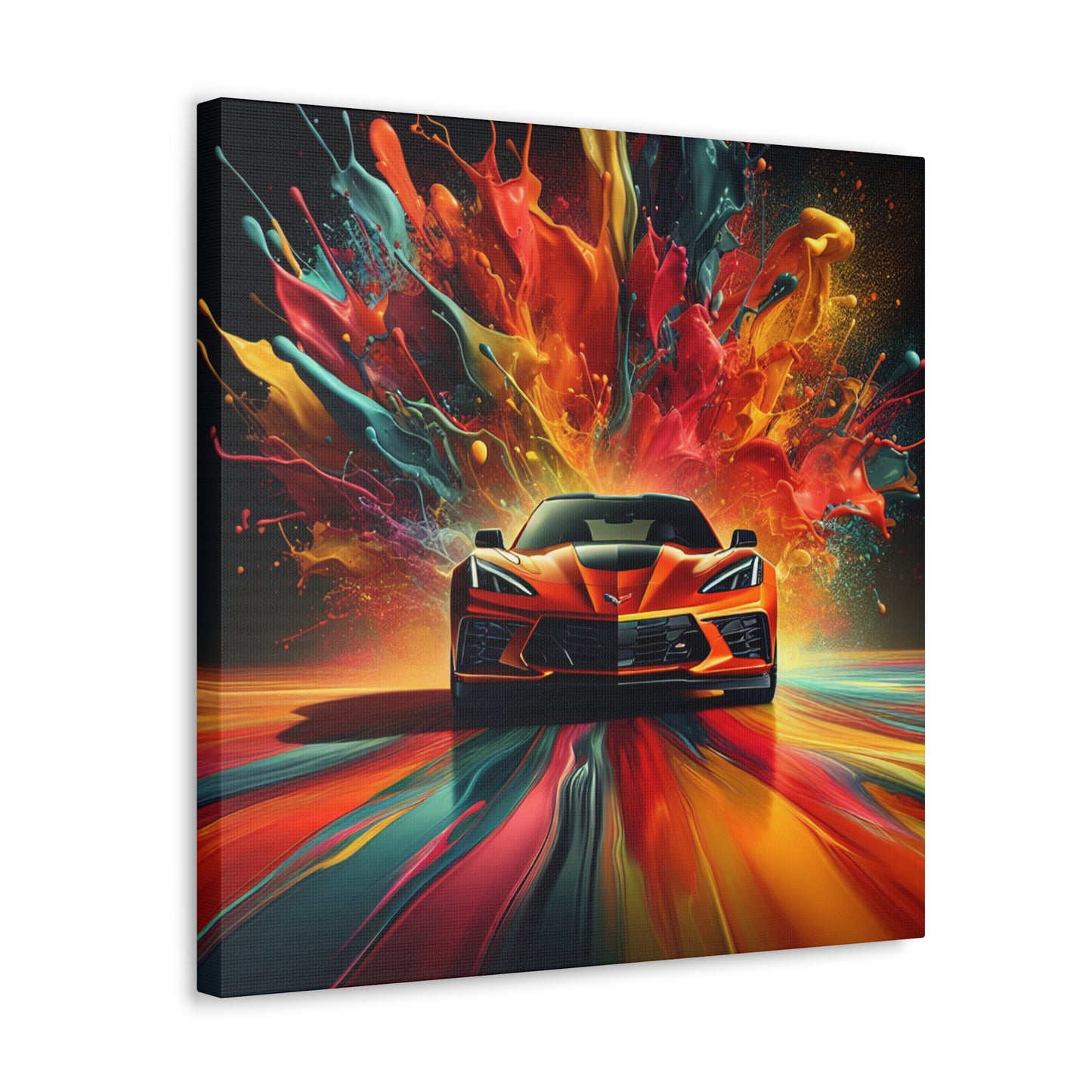 Chevrolet Corvette Wall Art, Canva Painting, Car Lovers Decor, Perfect Gift for Men, Unique Car Artwork, Automotive Wall Hanging