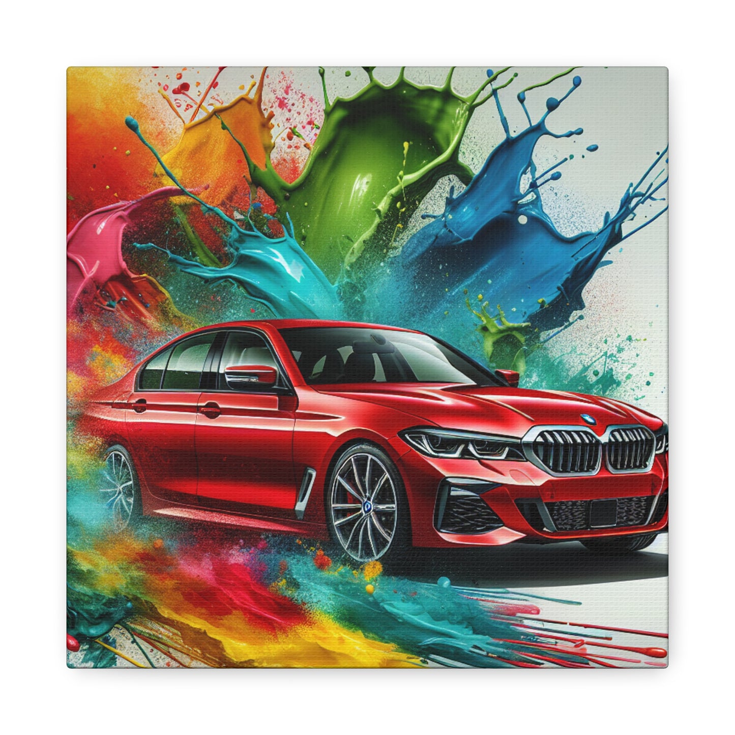 BMW Luxury Car Canva Painting - Wall Art for Car Lovers - Modern Home Office Decor - Auto Enthusiasts Gift Idea - Unique Man Cave Item